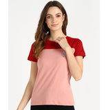 Elevate Your Basics with the Pack of 2 Women's Cotton Two-Tone T-Shirts