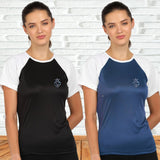 Women's Polyester Sports T-Shirt Pack of 2