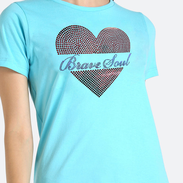 Women's Sequin Motifs Embellished cotton T-shirt
