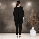 Women's Sequins Motifs Embellished Georgette Top Pant Set