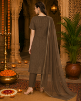 🌸 Women’s Ethnic Printed Kurti  Pant dupatta Set