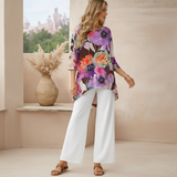 🌸 Spandex Floral Printed Top & Pant Set 🌸