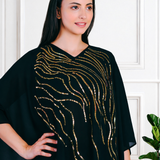 Women's Sequins Motifs Embellished Georgette Top Pant Set