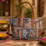 Paisley Patchwork Print Canvas Tote Bag