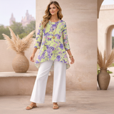 🌸 Spandex Floral Printed Top & Pant Set 🌸