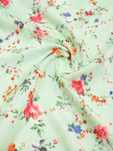 Enchanted Bloom Women's Mint green Floral Printed Crepe Maxi Dress