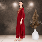 ✨ Georgette Sequins Embroidered Kaftan Pant Set