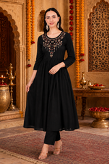 Embroidered Rayon Kurti Combo – Set of 3