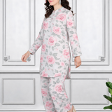 Floral Print Spandex Kurti Pant Co-Ord Set for Women | Stretchable & Stylish Ethnic Wear