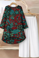 🌸 Spandex Floral Printed Top & Pant Set 🌸
