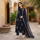 🌸 Women’s Ethnic Printed Kurti & Pant Set