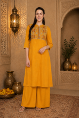 3-Piece Embroidered Rayon Kurti Combo – Elegant Ethnic Collection