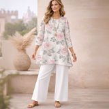 🌸 Spandex Floral Printed Top & Pant Set 🌸