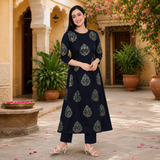3-Piece Printed Cotton Kurti Combo – Elegant Everyday Ethnic Wear