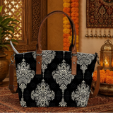 Big Paisley Print Canvas Tote Bag