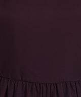 Elegant Frilled Ankle-Length Spandex Purple Maxi Dress