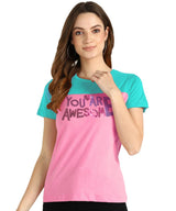 Women's Sequins Motifs Embellished Cotton T-shirt