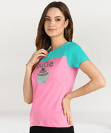 Women's Sequins Motifs Embellished Cotton T-shirt