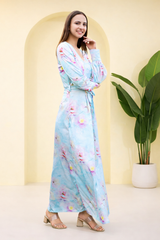 Whimsical Bloom Floral Abstract Maxi Spandex Dress