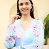 Whimsical Bloom Floral Abstract Maxi Spandex Dress