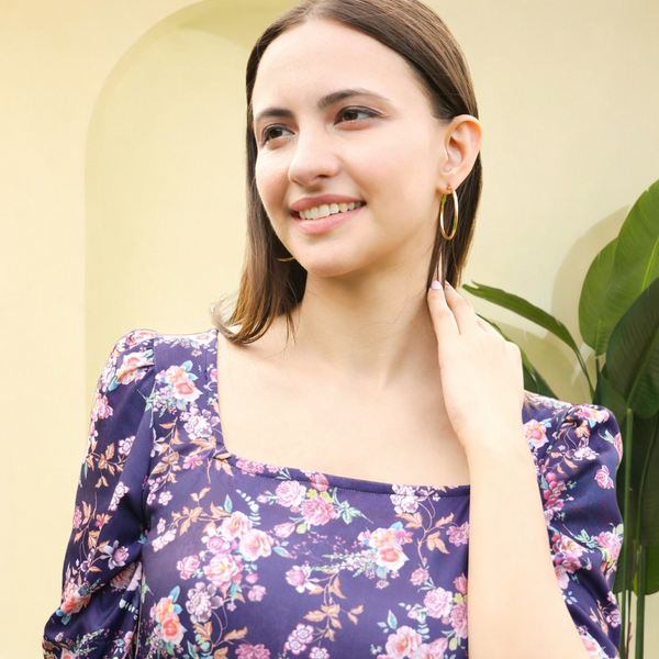 Sleek Sophisticated floral print Spandex Dress