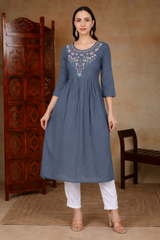 Embroidered Rayon Kurti Combo – Set of 3