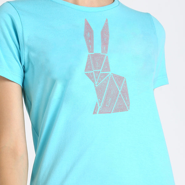 Women's Sequin Motifs Embellished cotton T-shirt